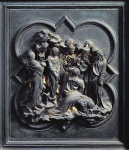 The Raising of Lazarus, tenth panel of the North Doors of the Baptistery of San Giovanni, 1403-24